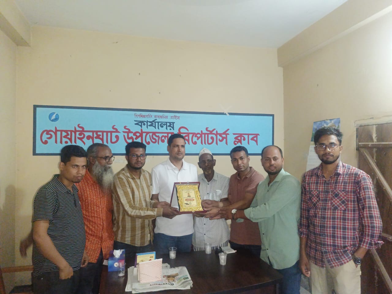 সাংবাদিক শাহাব উদ্দিন শিহাবকে গোয়াইনঘাট উপজেলা রিপোর্টাস ক্লাবের সংবর্ধনা 