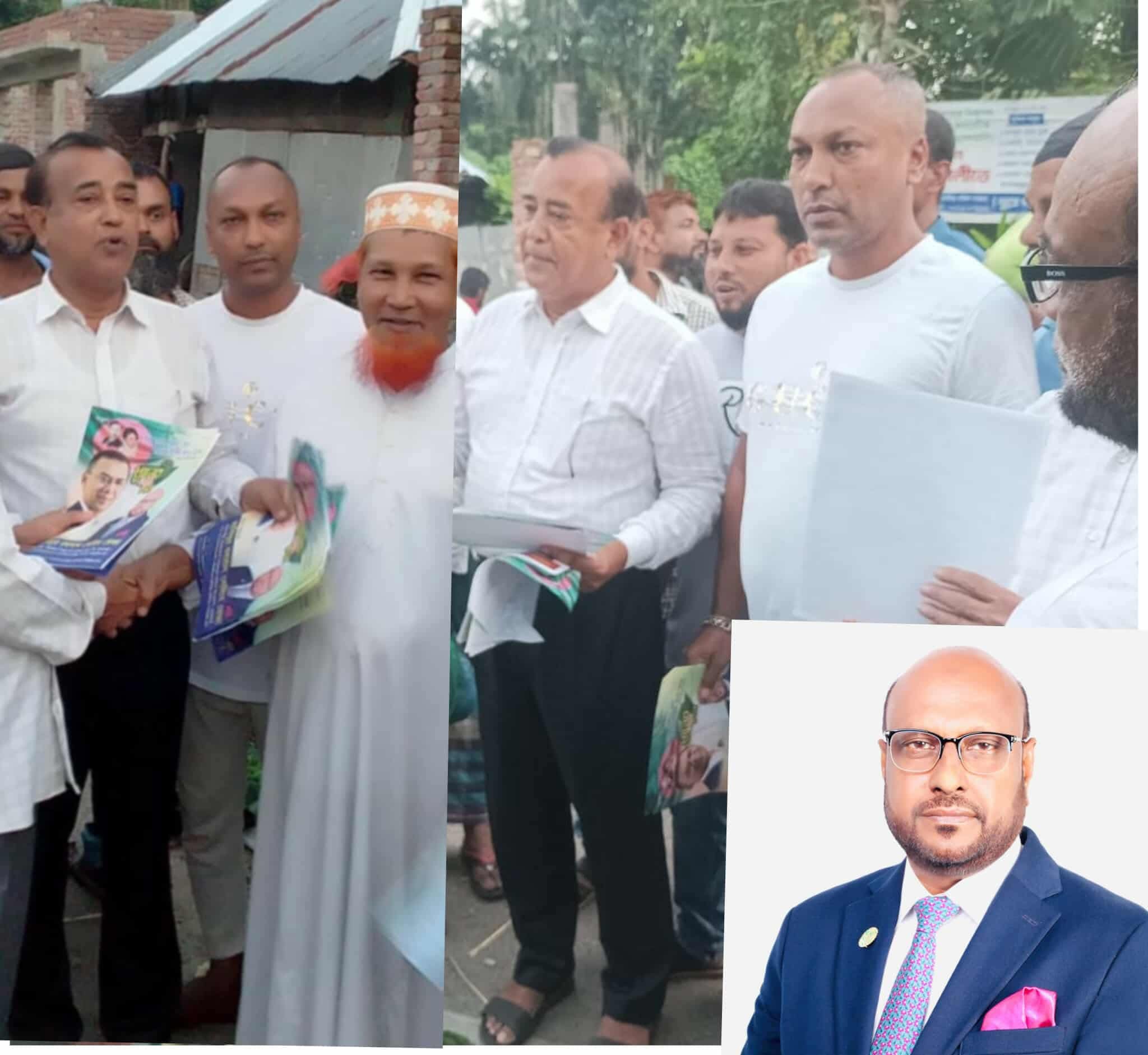 বিএনপির মনোনয়ন প্রত্যাশী ঝালকাঠি-১ রাজাপুর কাঠালিয়া নির্বাচনী এলাকায় গণমানুষের নেতা সেলিম রেজার পক্ষে ৩১ দফার লিফলেট বিতরণ