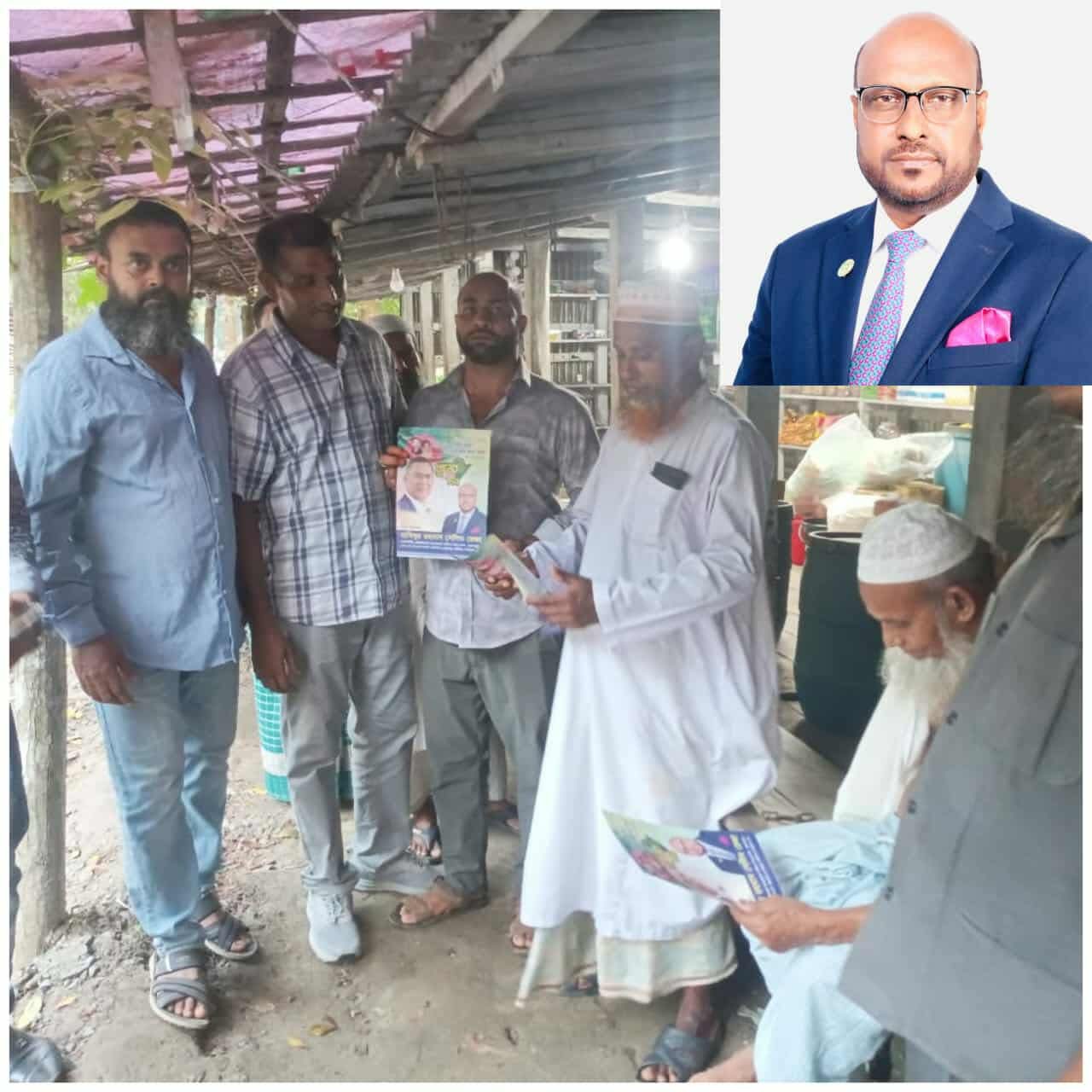 রাজাপুর সেলিম রেজার পক্ষে ৩১ দফা লিফলেট বিতরণ দিনব্যাপী