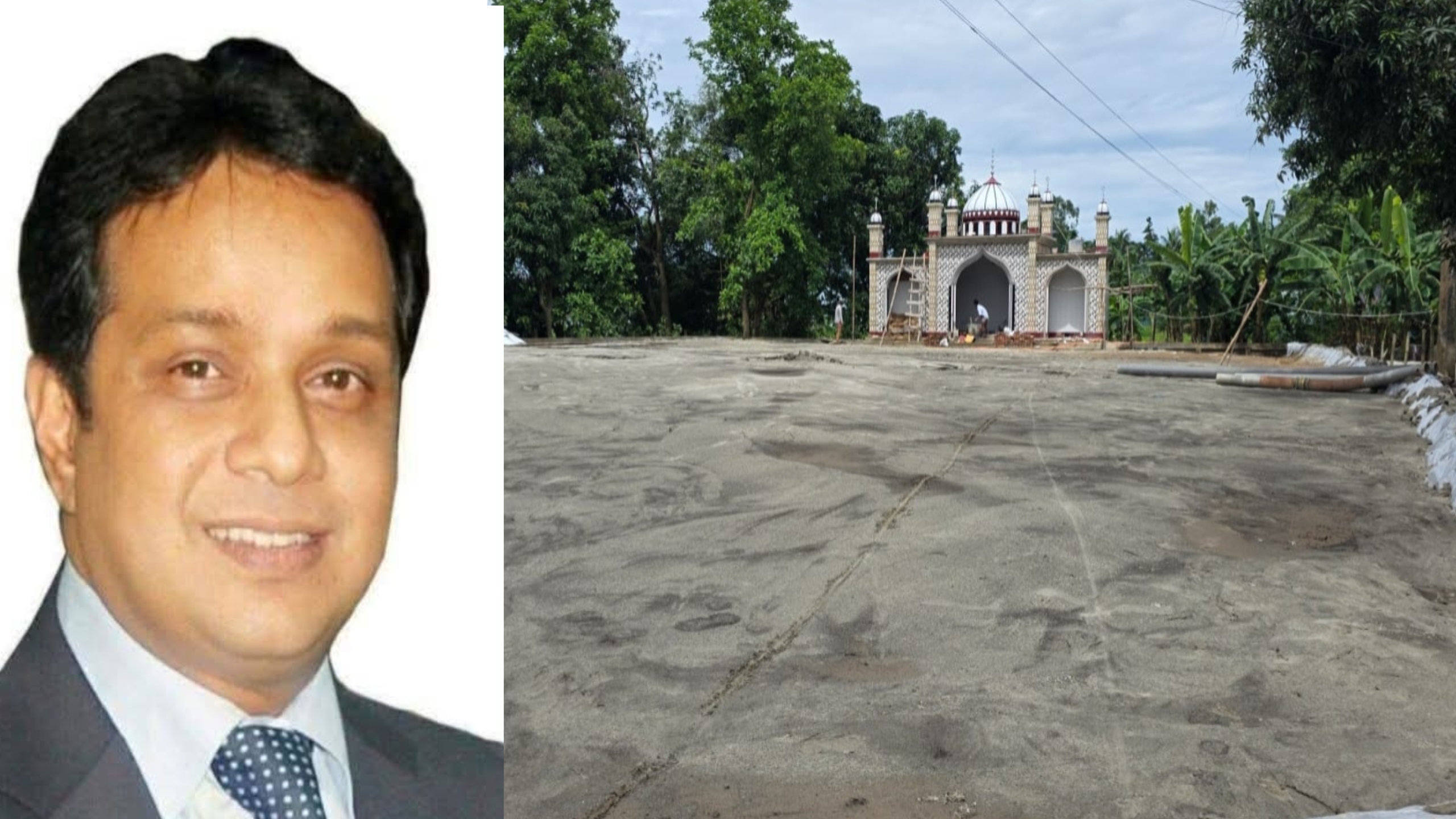 দিরাইয়ে সাবেক মেয়র আজিজুর রহমান বুলবুলের অর্থায়নে শাহী ঈদগাহে বালু ভরাট সম্পন্ন