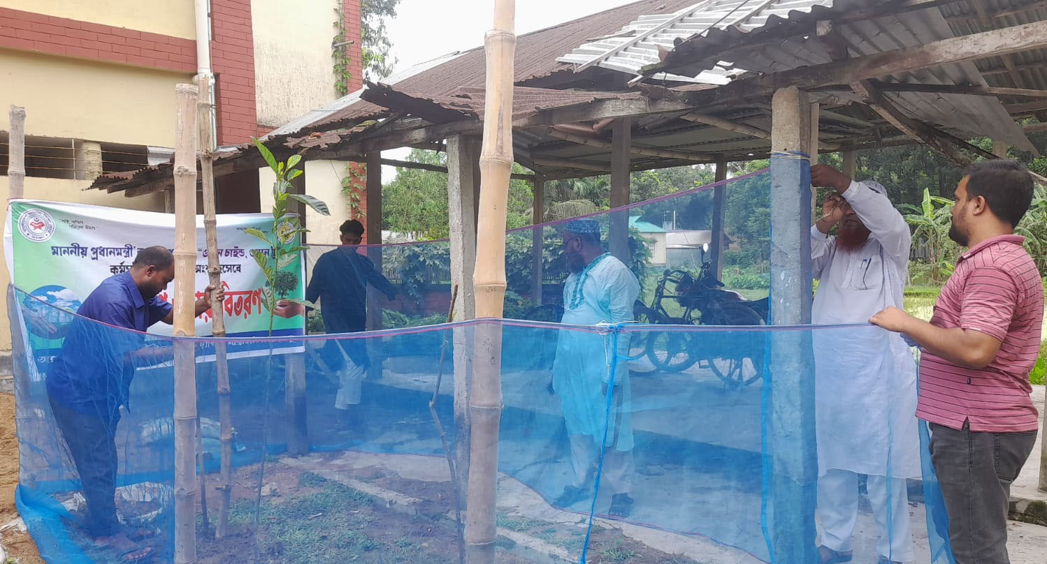 নকলায় বৃক্ষরোপণ কর্মসূচি
