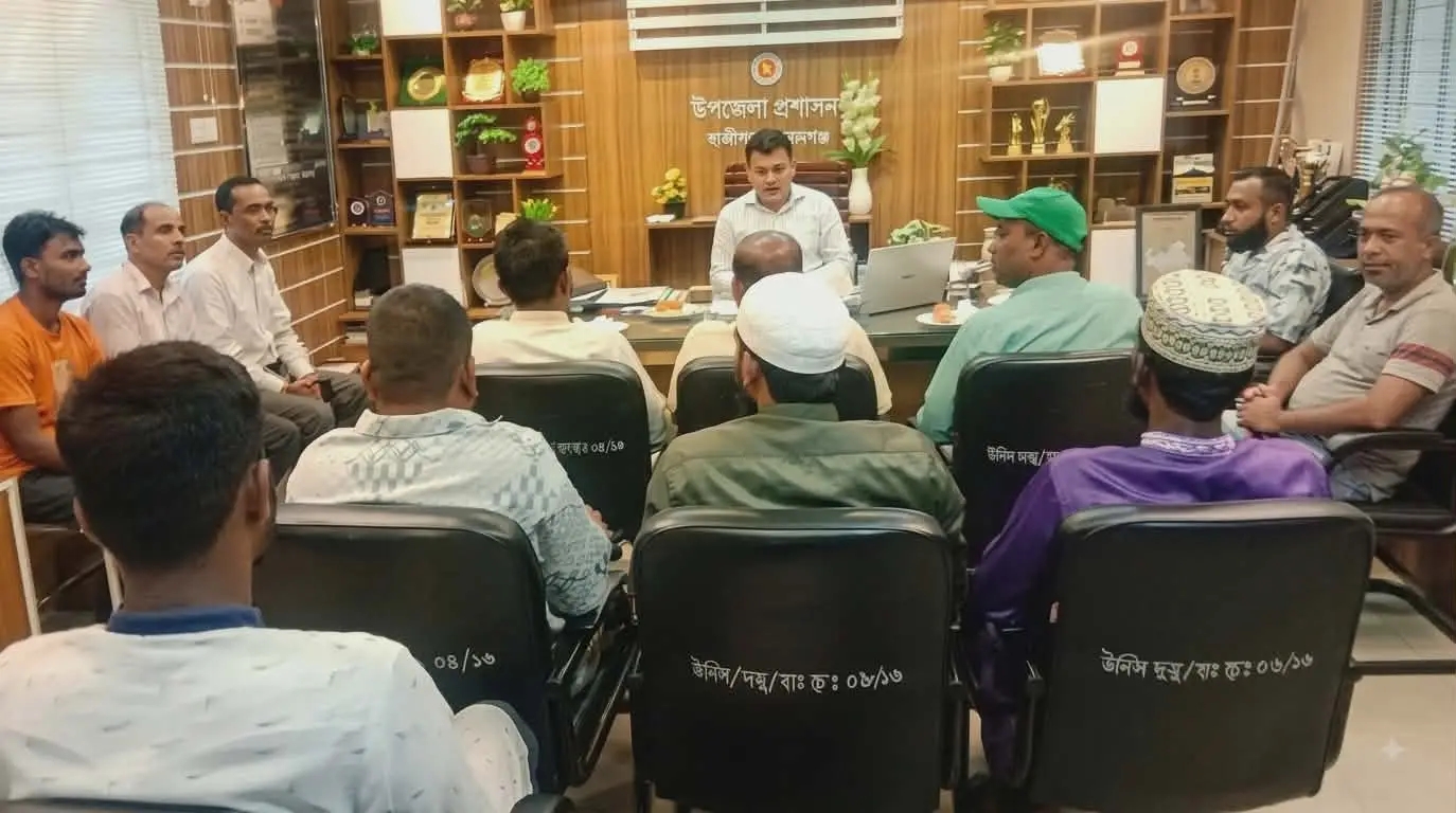 শান্তিগঞ্জ প্রেসক্লাব নেতৃবৃন্দের সঙ্গে নবাগত ইউএনওর মতবিনিময়