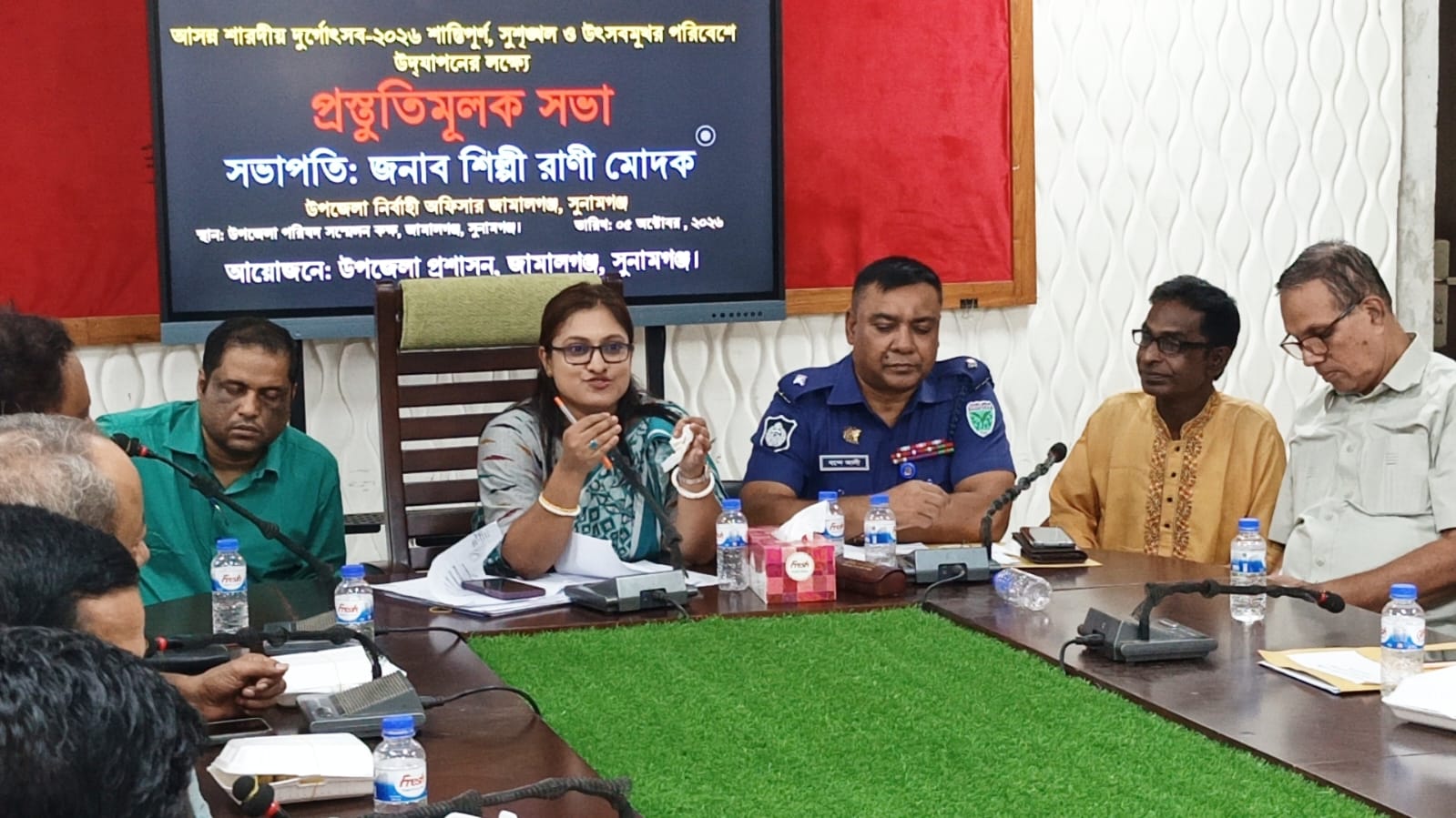 জামালগঞ্জে শারদীয় দুর্গাপূজা উদযাপন উপলক্ষে ‎প্রস্তুতিমূলক সভা অনুষ্ঠিত
